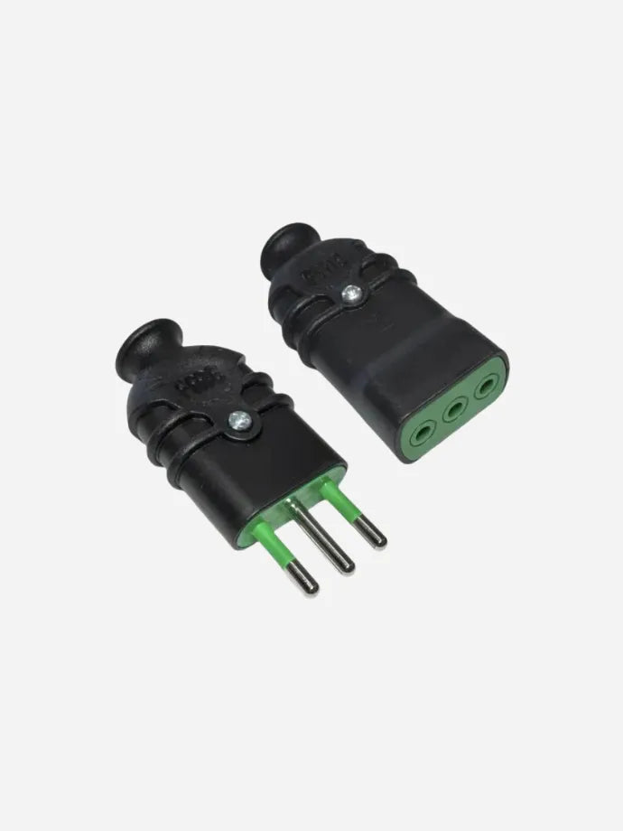 Enchufe Volante 2P+T 10A Negro Fanton